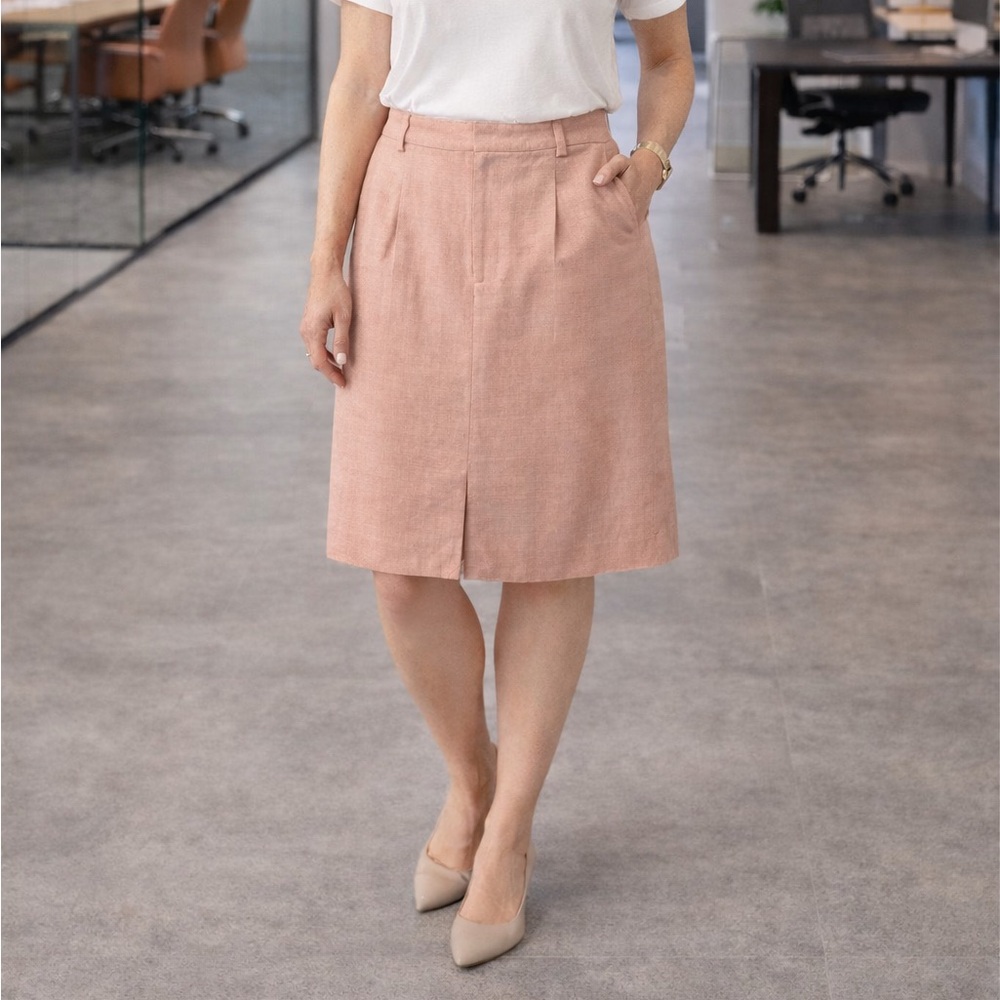 J.Crew Knee-length sheath skirt Peach Petal Size 14 NEW